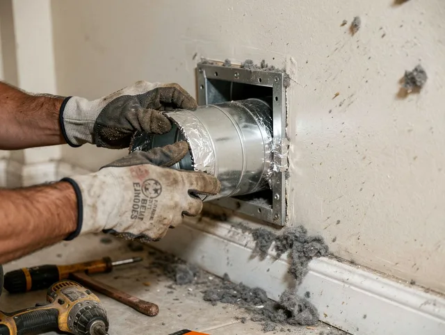 Professional dryer vent repair and installation by Groton Dryer Vent Cleaning in Groton