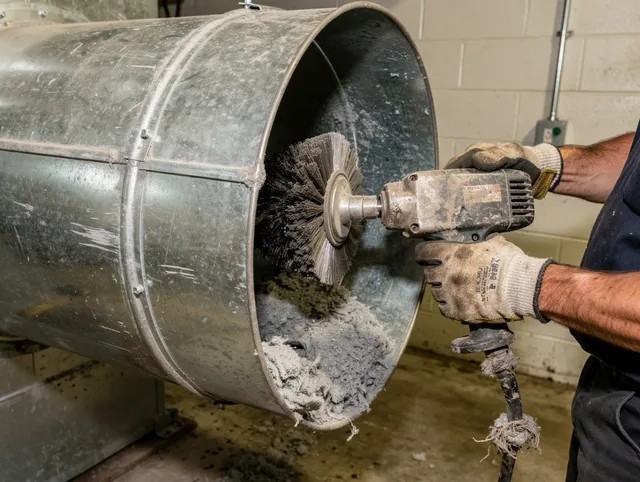 Industrial-grade dryer vent cleaning by Groton Dryer Vent Cleaning in Groton